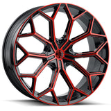2Crave N42 Black Red Machined Wheel