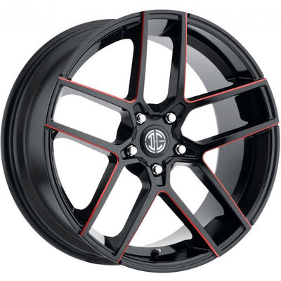 2Crave N54 Black Red Milled Wheel