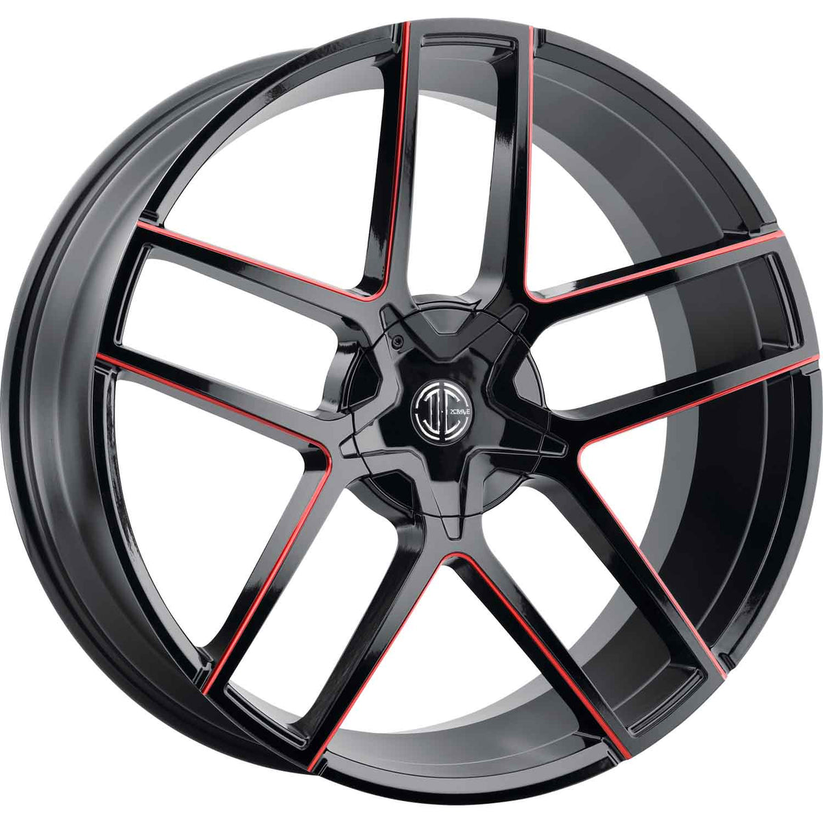 2Crave N64 Black Red Milled Wheel
