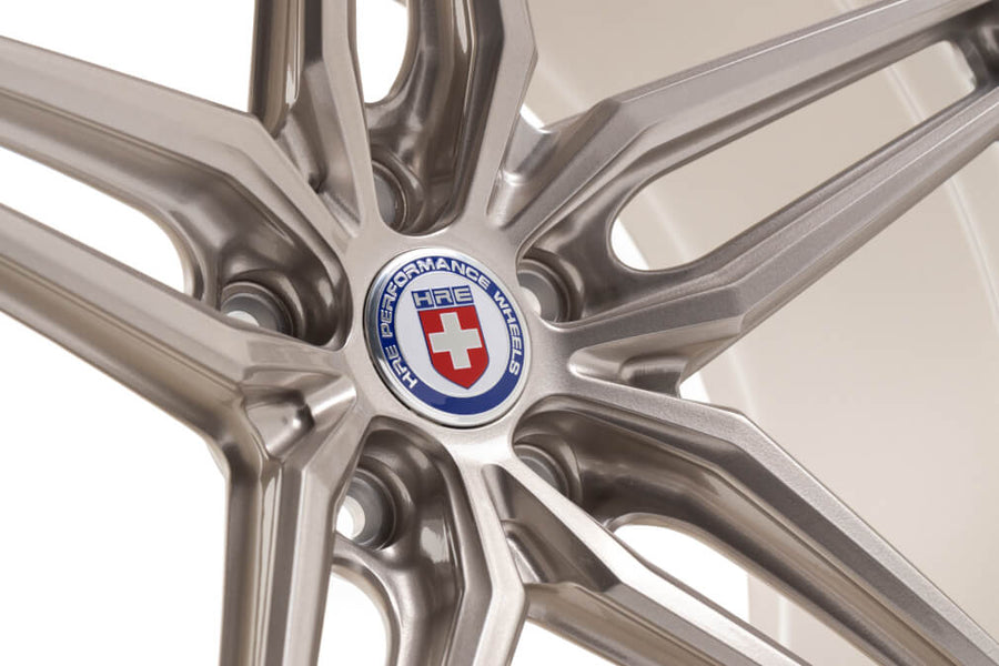 HRE P107SC forged wheel on HRE P107SC IN Gloss White Gold