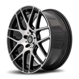 Curva C7 18x8 +35mm Gloss Black Machine Face