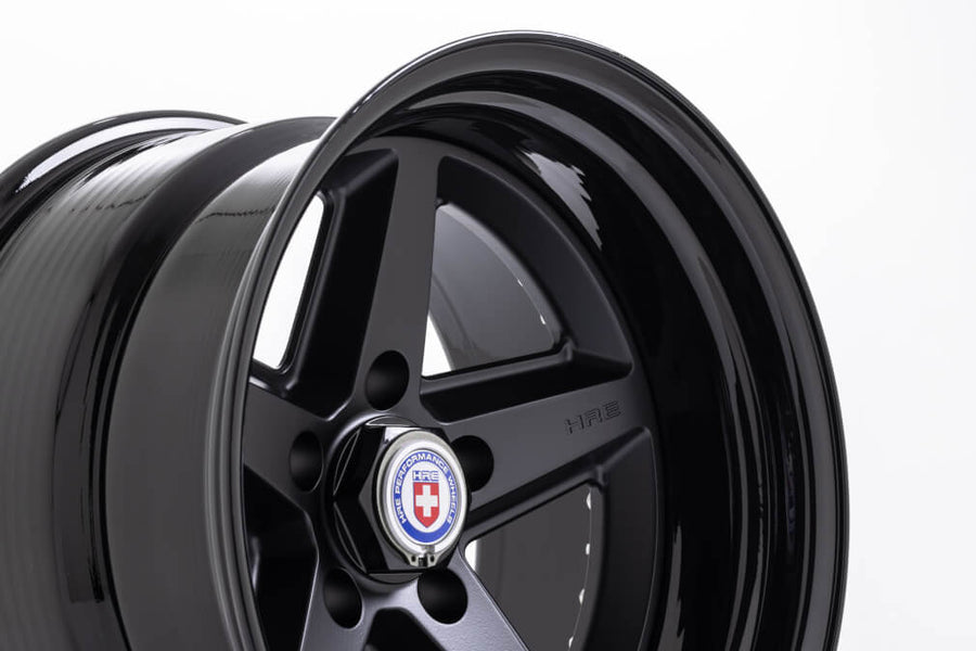 HRE 517K forged wheel on HRE Vintage 517K IN Satin Black Gloss Black Gloss Black HEX NUT