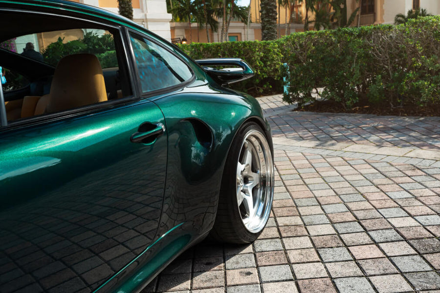 HRE 527 forged wheel on Porsche 993 Turbo S Forest Green Metallic
