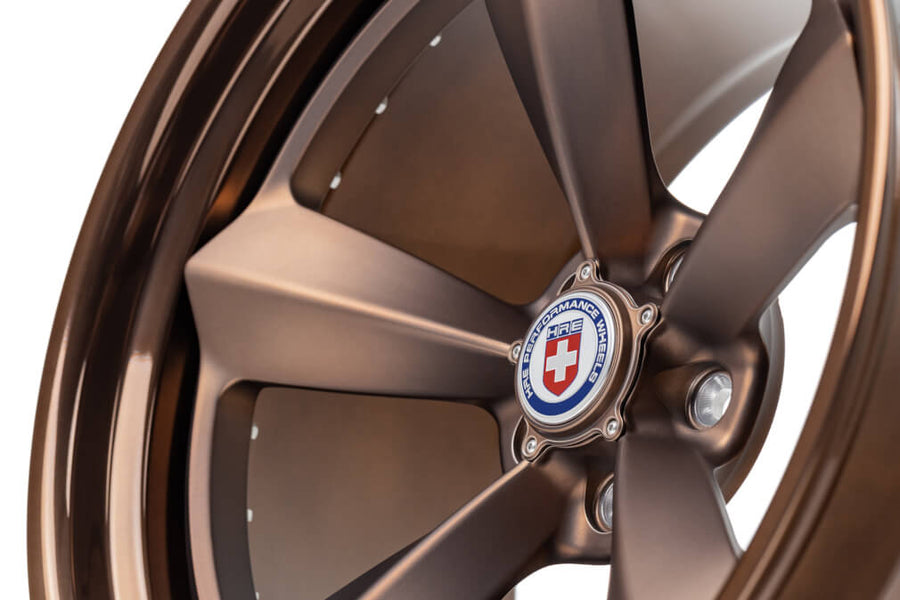 HRE 105 forged wheel on HRE Muscle 105 IN Frozen Polished Bronze Polished Bronze FMR