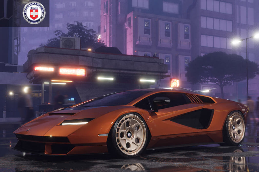 HRE 454 GTM forged wheel on Lamborghini Countach