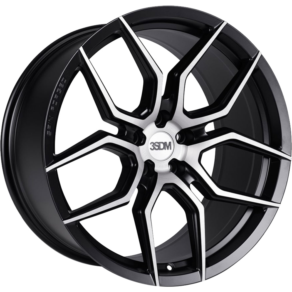 3SDM 0.50SF Matte Black with Brushed Spoke Faces Wheel