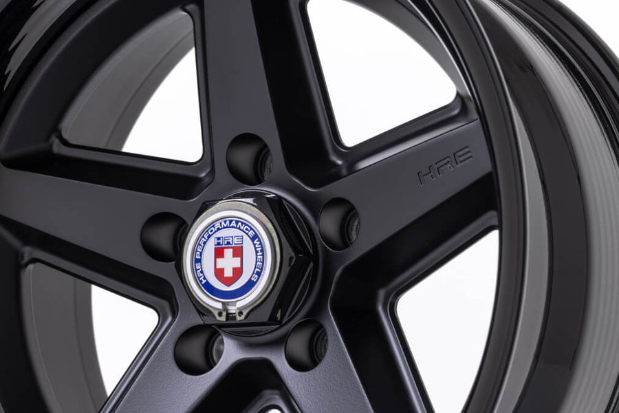 HRE 517K forged wheel on HRE Vintage 517K IN Satin Black Gloss Black Gloss Black HEX NUT