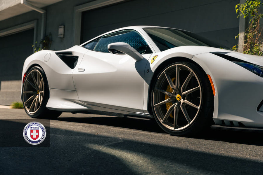 HRE P104SC forged wheel on Ferrari F8