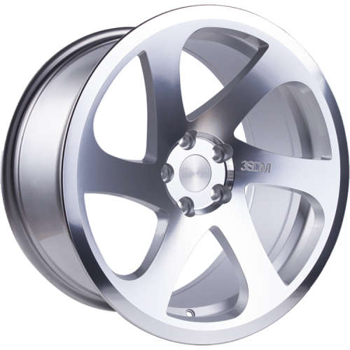 3SDM 0.06 Silver with Mirror Cut Machined Spoke Faces and Outer Lip Flange