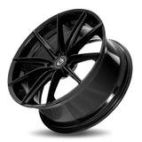 Curva CFF46 20x8.5 +20 Gloss Black custom drilled blank bolt pattern wheel