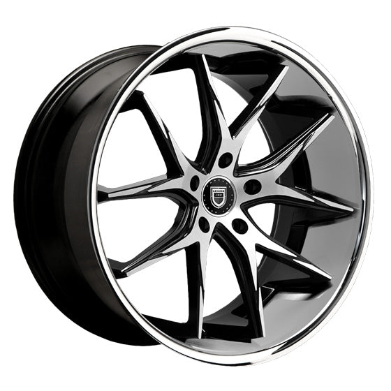 Lexani R-TWELVE Black/Machined/Chrome wheel