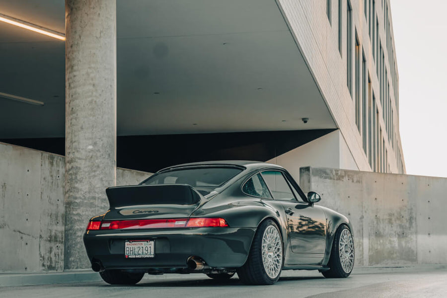 HRE 501M forged wheel on Porsche 993 Carrera 4 Olive Green