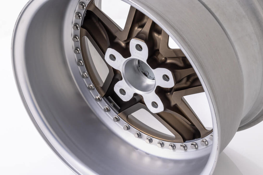 HRE 517K forged wheel on HRE Vintage 517K IN Satin Bronze Frozen Polished Clear