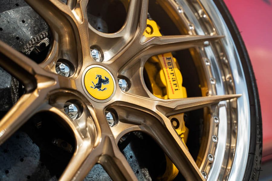 HRE S101SC forged wheel on Ferrari 488 Pista Rosso Scuderia