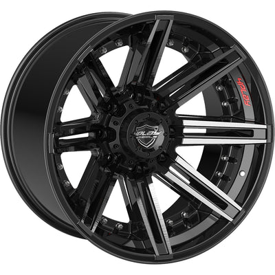 4Play 4P08 Black Brushed Wheel
