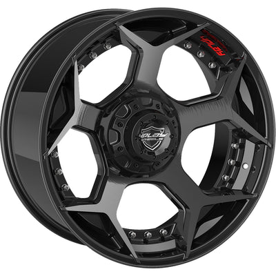 4Play 4P50 Black Brushed Wheel