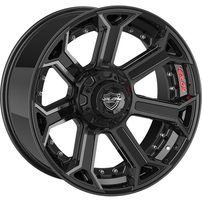 4Play 4P70 Black Brushed Wheel