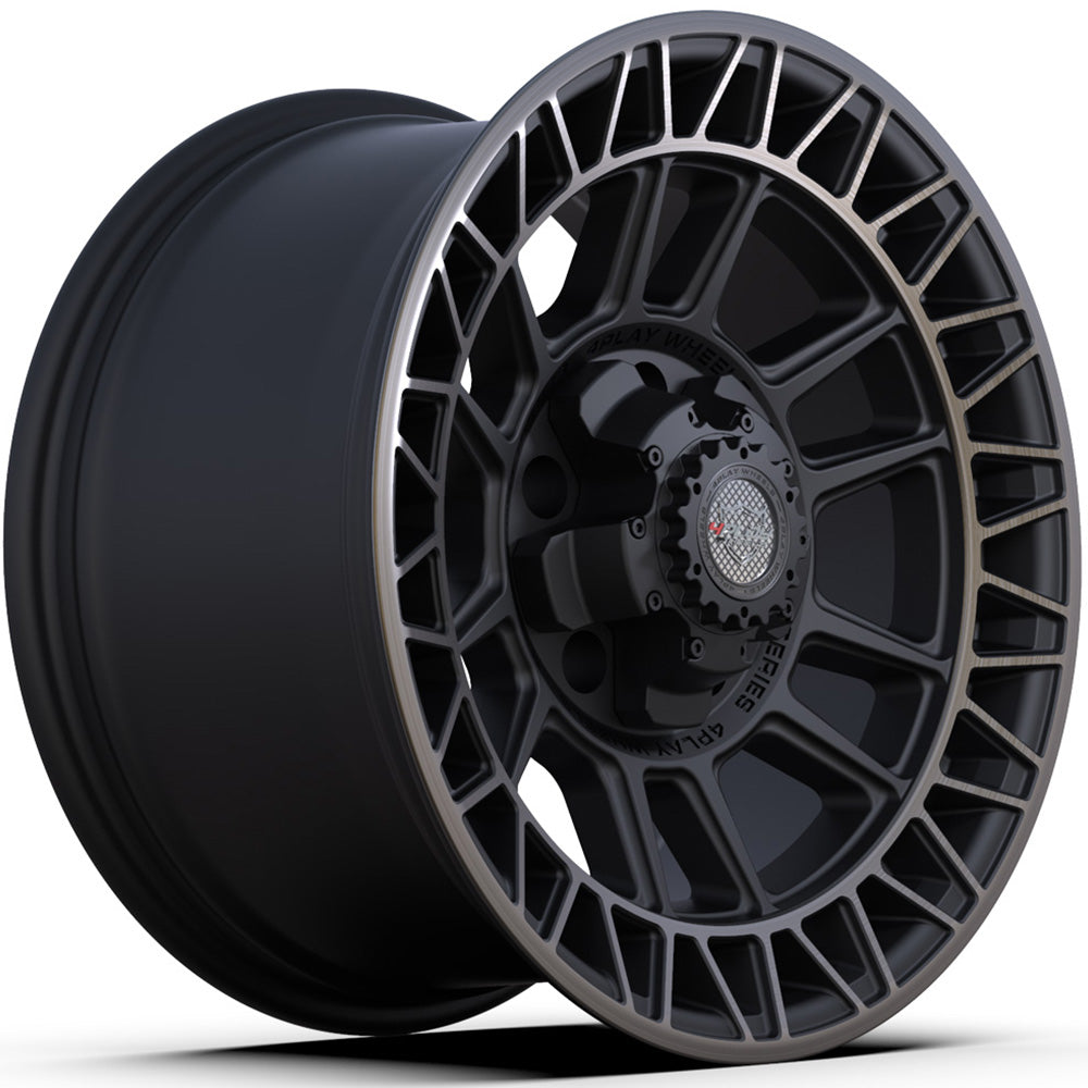 4Play Sport 4PS12 Black Machined Wheel
