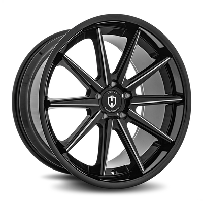 Curva C24 Gloss Black Milled wheel