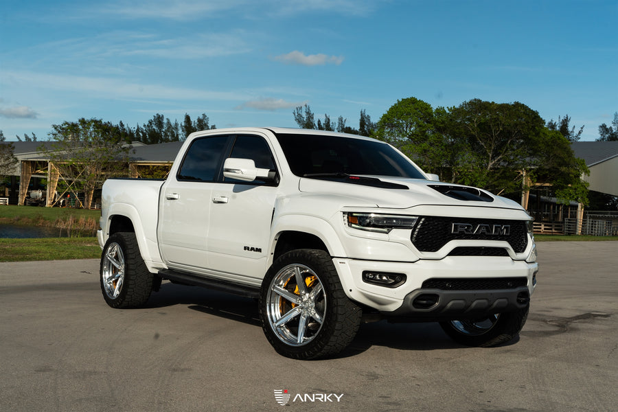 ANRKY AN36-S forged wheel on Twin Turbo Ram TRX + 24″ AN36-S SeriesTHREE