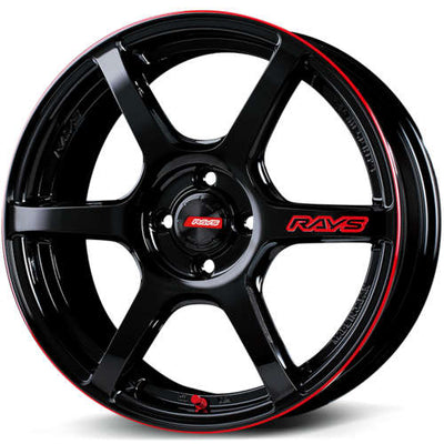 Gram Lights 57C6 Time Attack Gloss Black with a Red Outer Lip Stripe and E Pro Coat