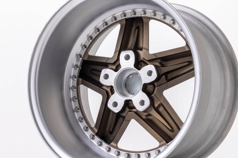 HRE 517K forged wheel on HRE Vintage 517K IN Satin Bronze Frozen Polished Clear