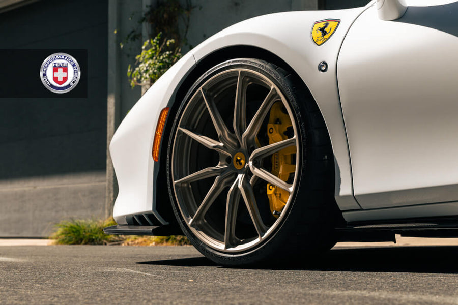 HRE P104SC forged wheel on Ferrari F8