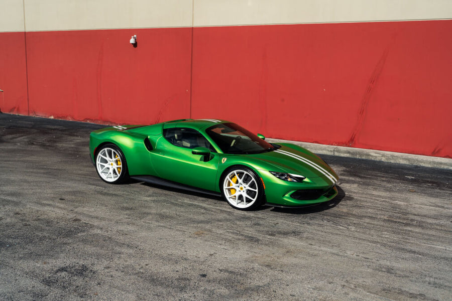 HRE 521M forged wheel on Ferrari 296 GTS Verde Kers