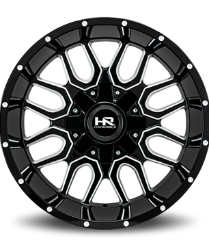 Hardrock Offroad H709 20x9 0mm Gloss Black Milled