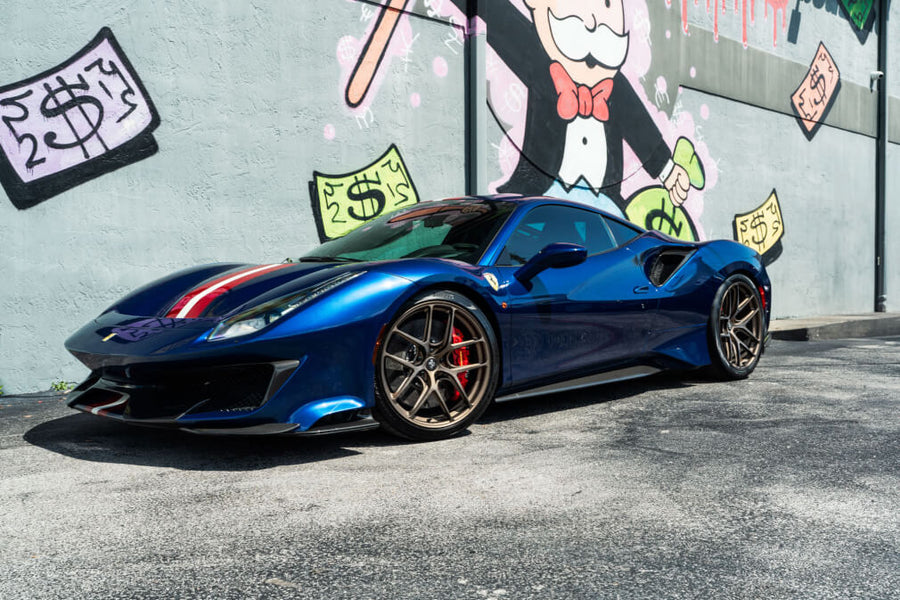 HRE R101 Lightweight forged wheel on Ferrari 488 Pista