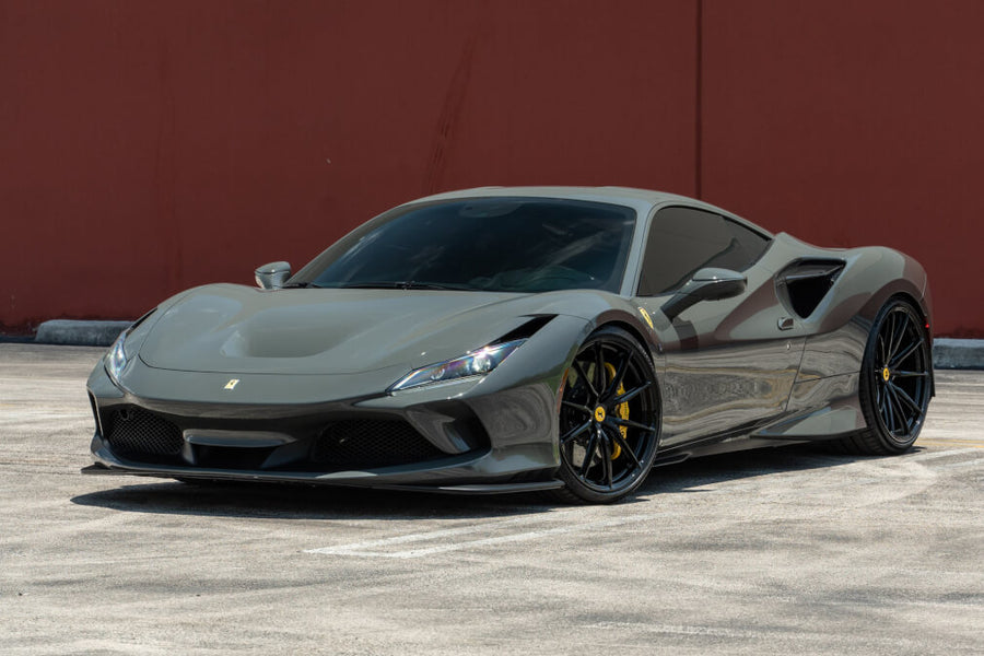 HRE P104SC forged wheel on Ferrari F8 Tributo Grigio Medio