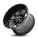 Hardrock Offroad Hardcore H703 20x12 -44mm Gloss Black Milled