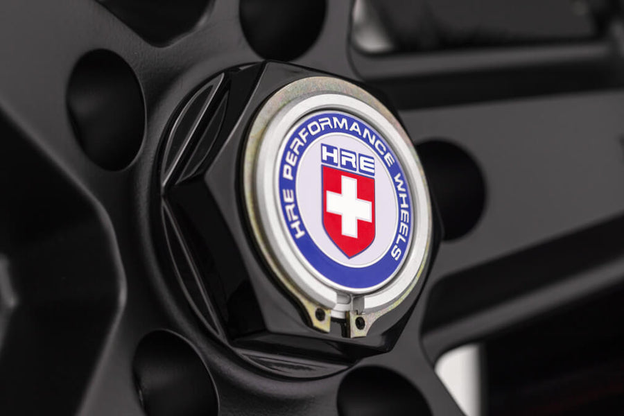 HRE 517K forged wheel on HRE Vintage 517K IN Satin Black Gloss Black Gloss Black HEX NUT