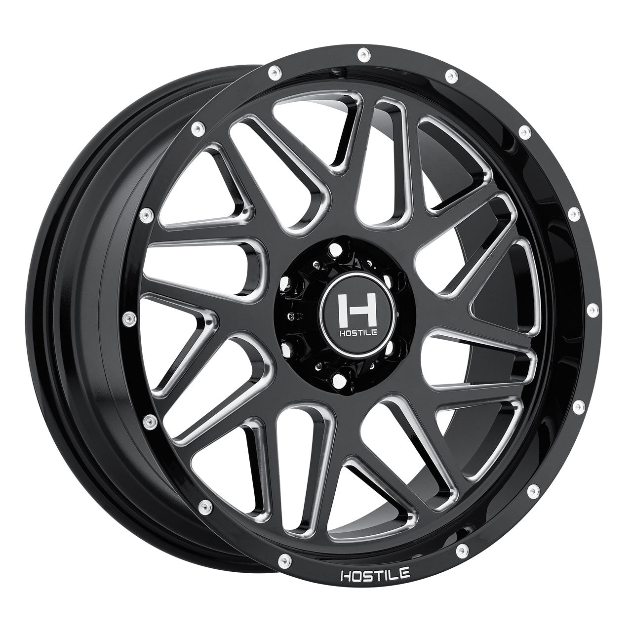 Hostile H108 SPROCKET Gloss Black with Mill Cut Details