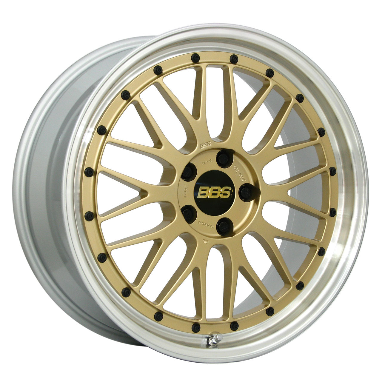 BBS LM Gold Painted Center w/Diamond Cut Rim & Clear Protective Top Coat