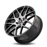 Curva C7 18x8 +35mm Gloss Black Machine Face