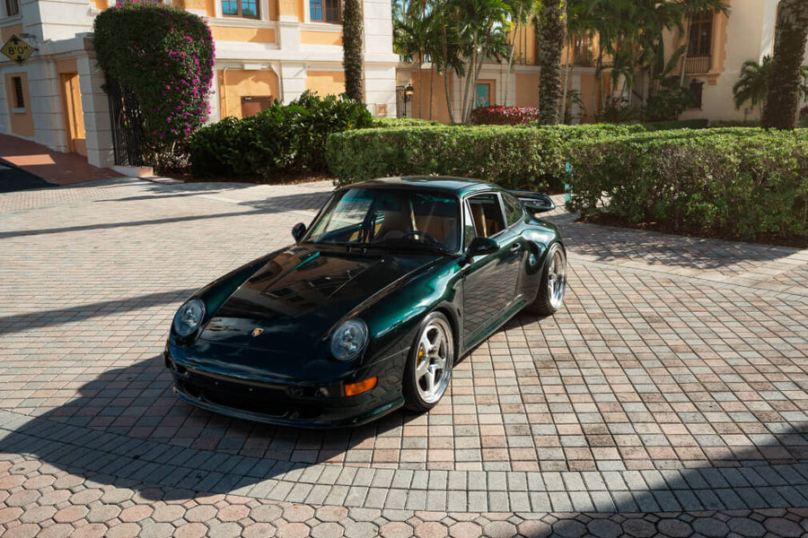 HRE 527 forged wheel on Porsche 993 Turbo S Forest Green Metallic