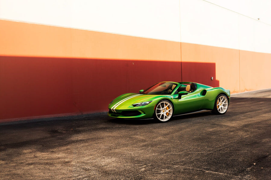 HRE 521M forged wheel on Ferrari 296 GTS Verde Kers