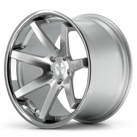 Ferrada FR1 Silver Machined Face Center / Chrome Lip