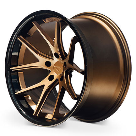 Ferrada FR2 Matte Bronze Center with Gloss Black Lip