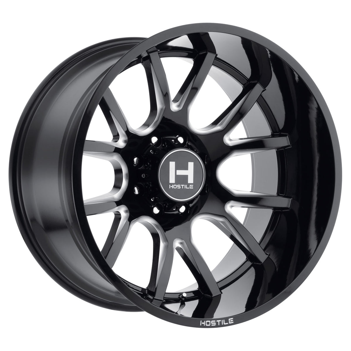 Hostile H113 RAGE Black/Milled wheel
