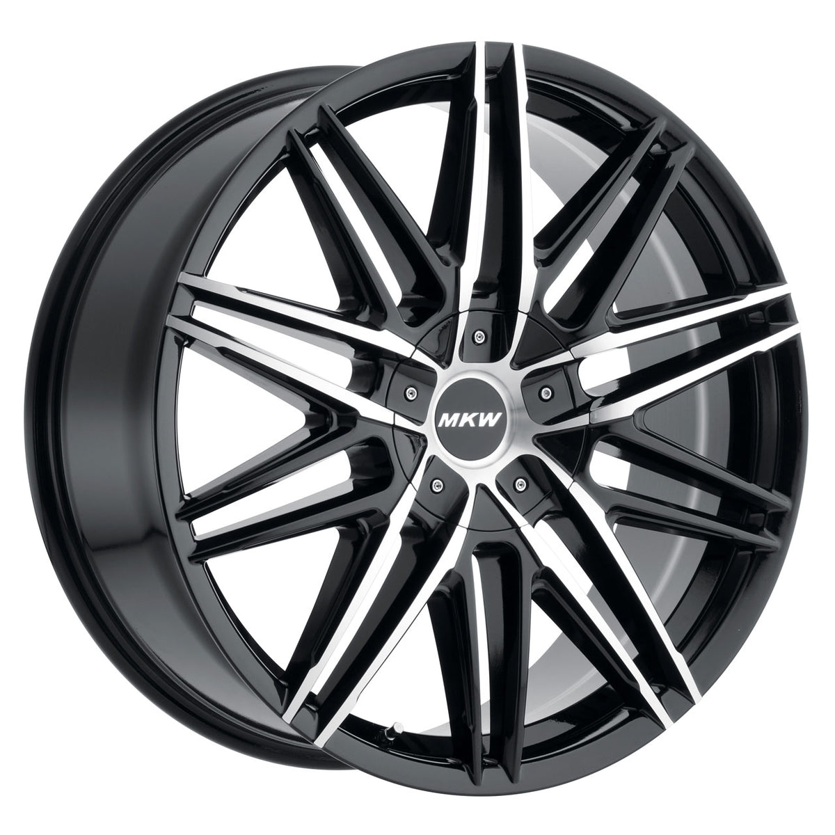 MKW M124 Black/Machined wheel
