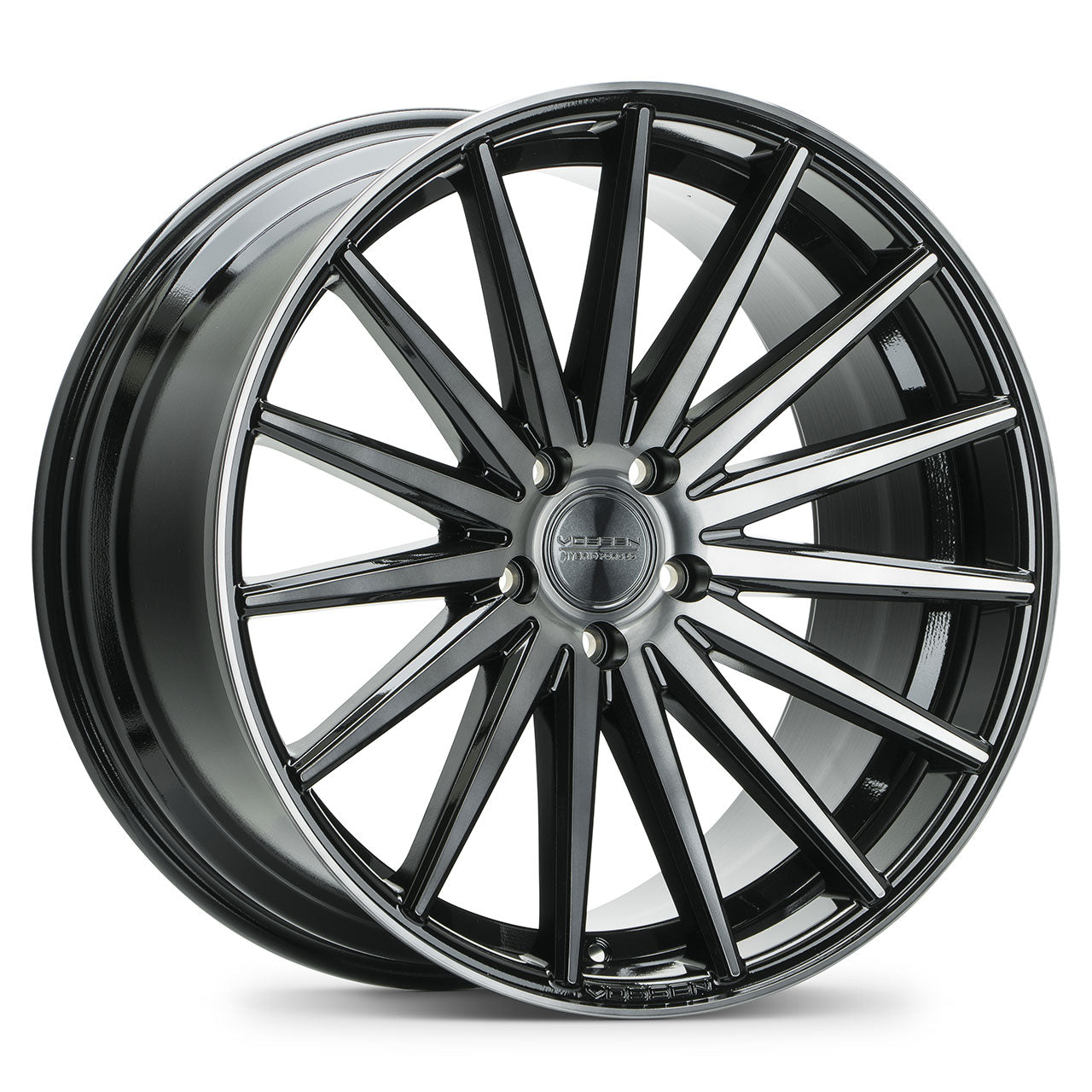 Vossen VFS-2 Gloss Black Machined Face 