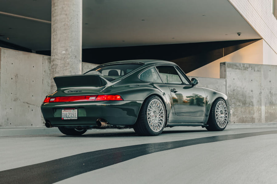 HRE 501M forged wheel on Porsche 993 Carrera 4 Olive Green