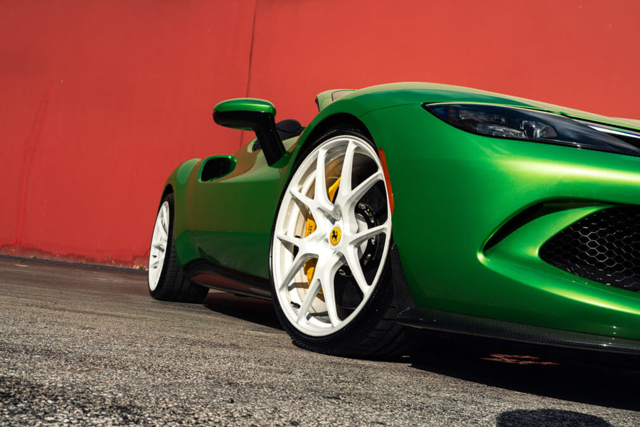 HRE 521M forged wheel on Ferrari 296 GTS Verde Kers