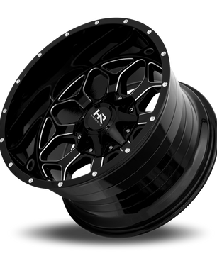 Hardrock Offroad H712 20x9 0mm Gloss Black Milled