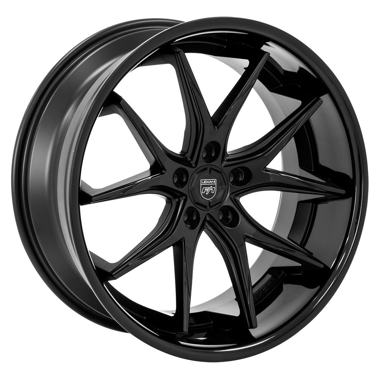 Lexani R-TWELVE Satin Black Center / Gloss Black Lip
