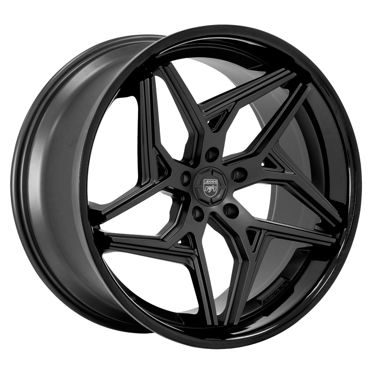 Lexani SPYDER Satin Black Center / Gloss Black Lip