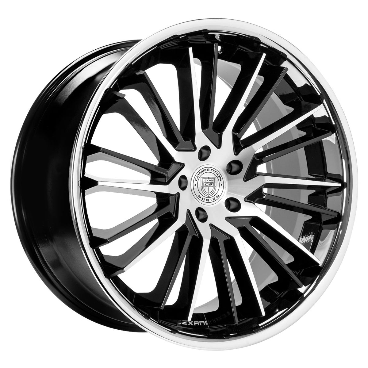 Lexani VIRAGE Black/Machined/Chrome wheel