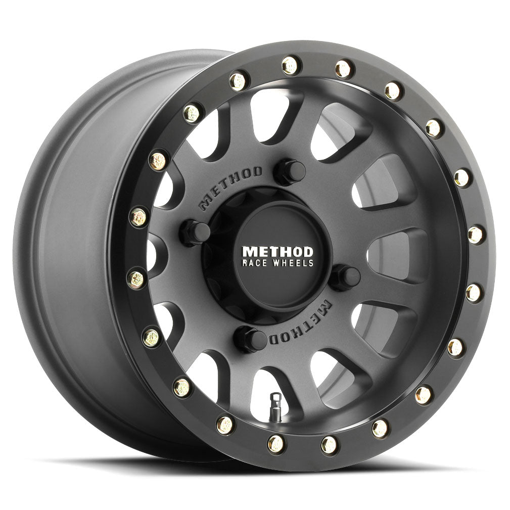 Method Race Wheels MR401 UTV BEADLOCK 15x6 53mm Titanium with Matte ...